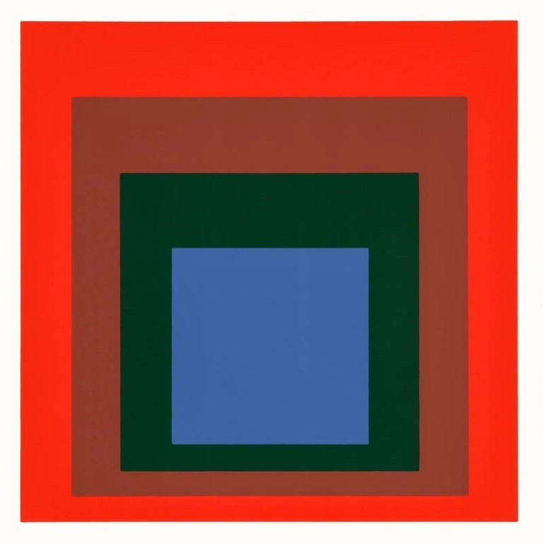 Josef Albers, Serigraph 'Study to Homage to the Square - Protected Blue 1977