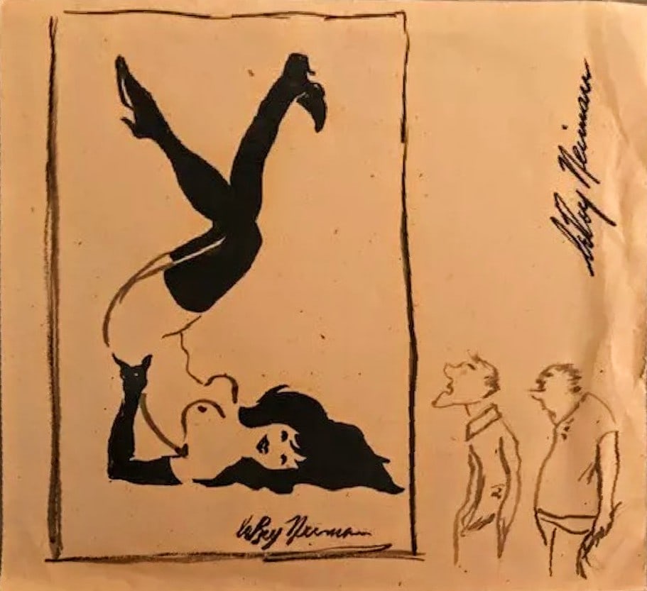 LeRoy Neiman, Playboy Femlin Models for On Lookers, Original Signed Watercolor Drawing (1 of 3)