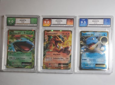Charizard, Blastoise, & Venasur 3 Card Lot Pokemon XY Evolutions 2016