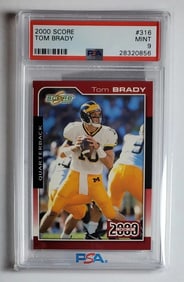 Tom Brady Rookie Card PSA 9 Score 2000