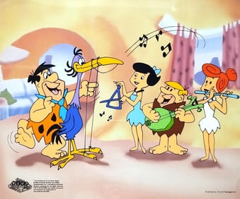 Flintstones Fred Plays The Harp Limited Edition Sericel
