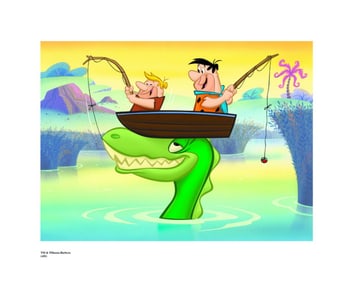 Warner Bros, Hanna-Barbera, Fred & Barney, "Fishing Atop A Dinosaur"