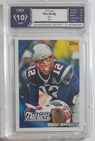 Tom Brady Topps Football Card 2010 Gem Mint 10