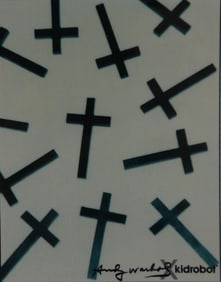 Andy Warhol (After), 'Crosses 1982, Framed Estate Polaroid