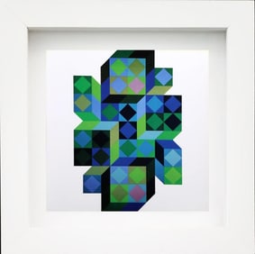 Victor Vasarely, "Tridim-B, 1968", Framed Monograph