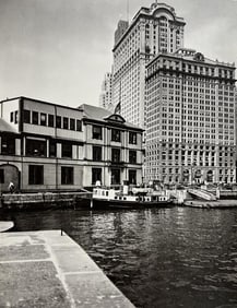 Berenice Abbott, Batteey Foot Of West Street, 1930s