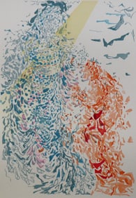 Salvador Dali, Divine Comedy Heaven Canto 14 Decomp, Woodcut Lithograph I