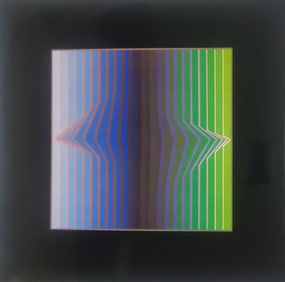 Victor Vaserely, Ilele-III, 1962-1968, Monograph On Paper, Framed