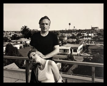 Helmut Newton, Dennis Hopper and Denise Crosby, at Hopper's Studio in Venice, California, 1985