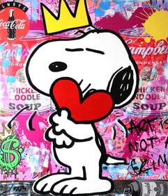 Jozza - Pop Art, 'Big Heart!', Signed Acrylic Canvas Painting, 2025, 30"x24"