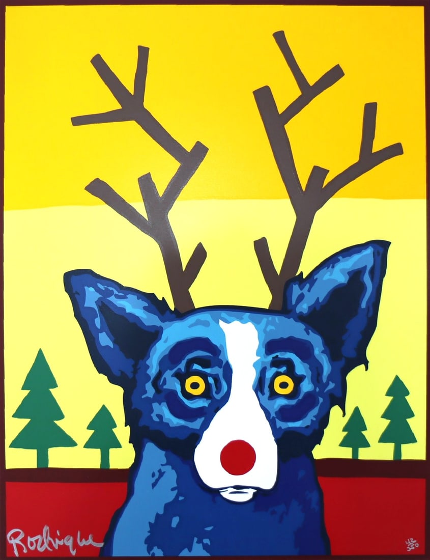 George Rodrigue, Blue Dog 'Truly Rudy' Signed Limited Edition Silkscreen (1 of 5)