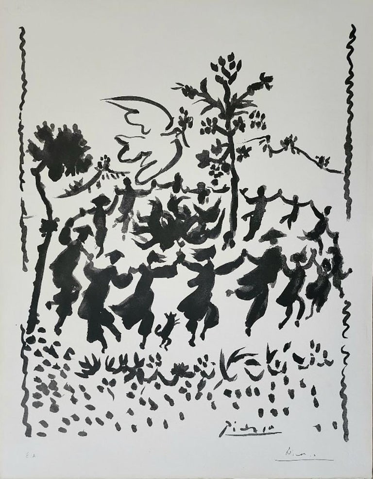 Pablo Picasso (After), 'Vive le Paix (Long Live Peace) Lithograph, 1954 1955 (1 of 5)