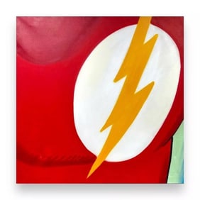 John Matos Crash Flash Acrylic Spray Paint on Canvas 1 of a kind