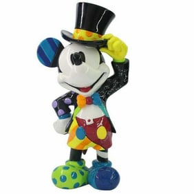 Romero Britto, Disney's 'Top Hat Mickey Mouse', Stone Resin Sculpture