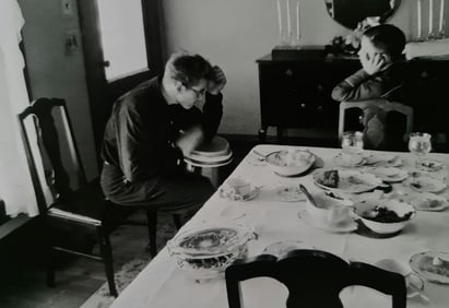 Dennis Stock, James Dean playing bongo drums