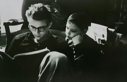 Dennis Stock, James reading with Markie Dean, Fairmount Indiana