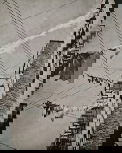 André Kertész, Clothesline, New York, 1937: Photographer: André Kertész, born Andor Kertész, was a Hungarian-born photographer known for his groundbreaking contributions to photographic composition and the photo essay. Subject: Clothesline,