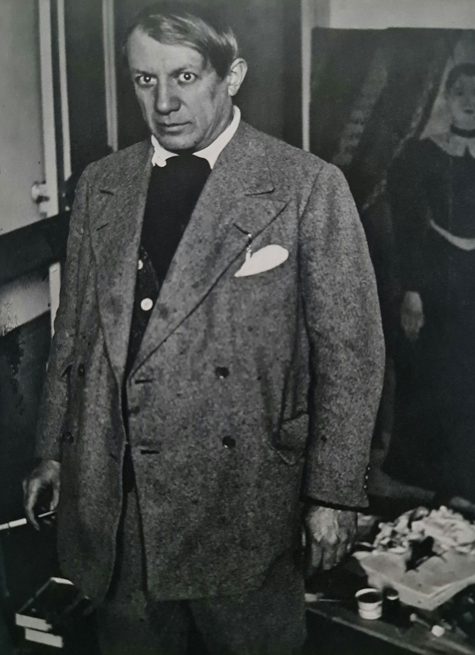 Brassai, Picasso, Rue De La Boetie, 1932: Photographer: Brassai (pseudonym of Gyula Halász, 1899 – 1984) - historically important Hungarian photographer, sculptor and filmmaker who rose to fame in France. Title: Picasso, Rue De La Boetie T