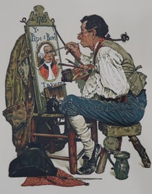 Norman Rockwell 'Ye Pipe And Bowl', Signed Artist Proof Lithograph, 1976
