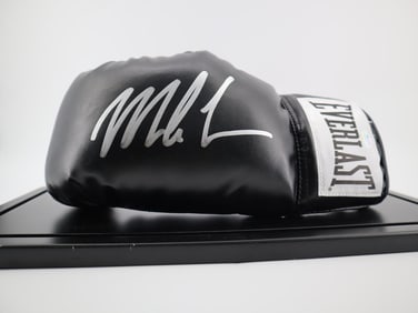 Mike Tyson, Hand-Signed Authenticated Black Boxing Glove, in Display Case