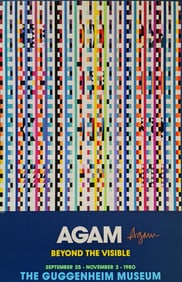 Yaacov Agam, 'Beyond The Visible' Vertical Orchestration, Signed Limited Edition Serigraph Poster,