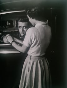 Dennis Stock, James Dean in car, Hollywood