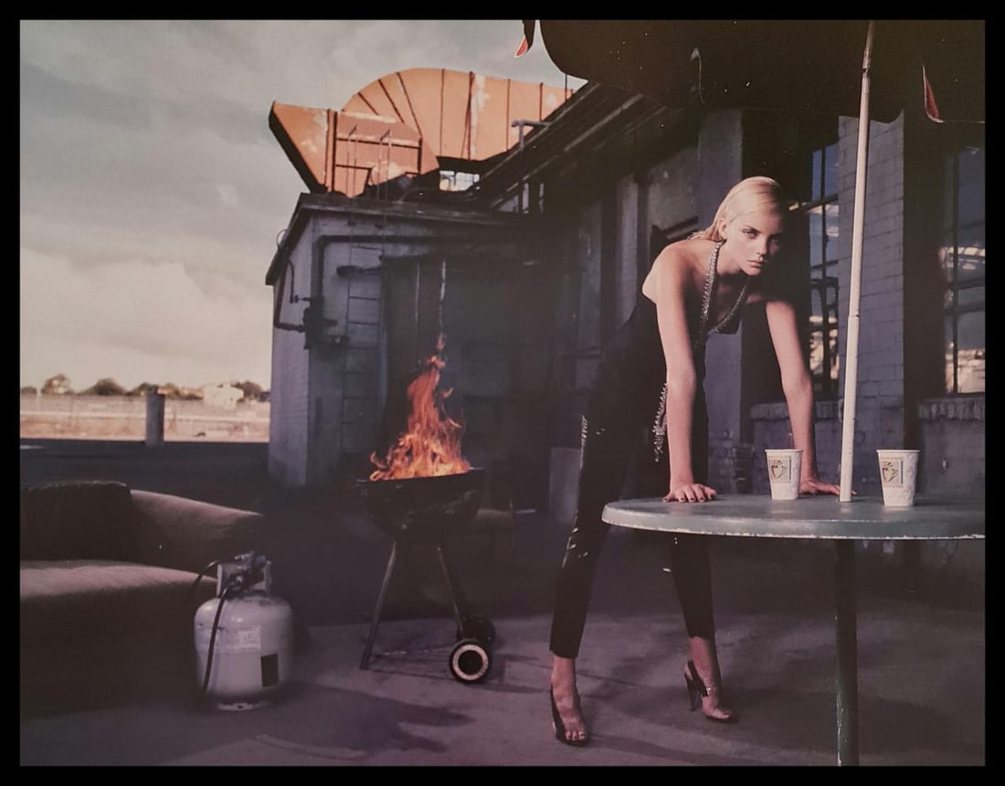Jacques Olivar, Heather with Fire, Los Angeles, 2006: Photographer: Jacques Olivar, born in Casablanca in 1941, was an advertising photographer and movie director before embracing fashion photography. Visual seduction and cinematic sensibility are keys t