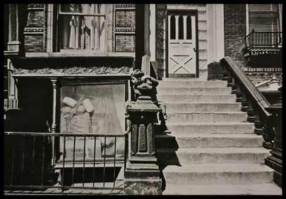 André Kertész, Boy on handrail, New York, 1965