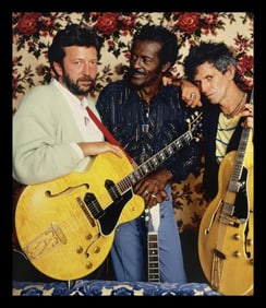 Terry O'neill, Eric Clapton, Chuck Berry, And Keith Richards