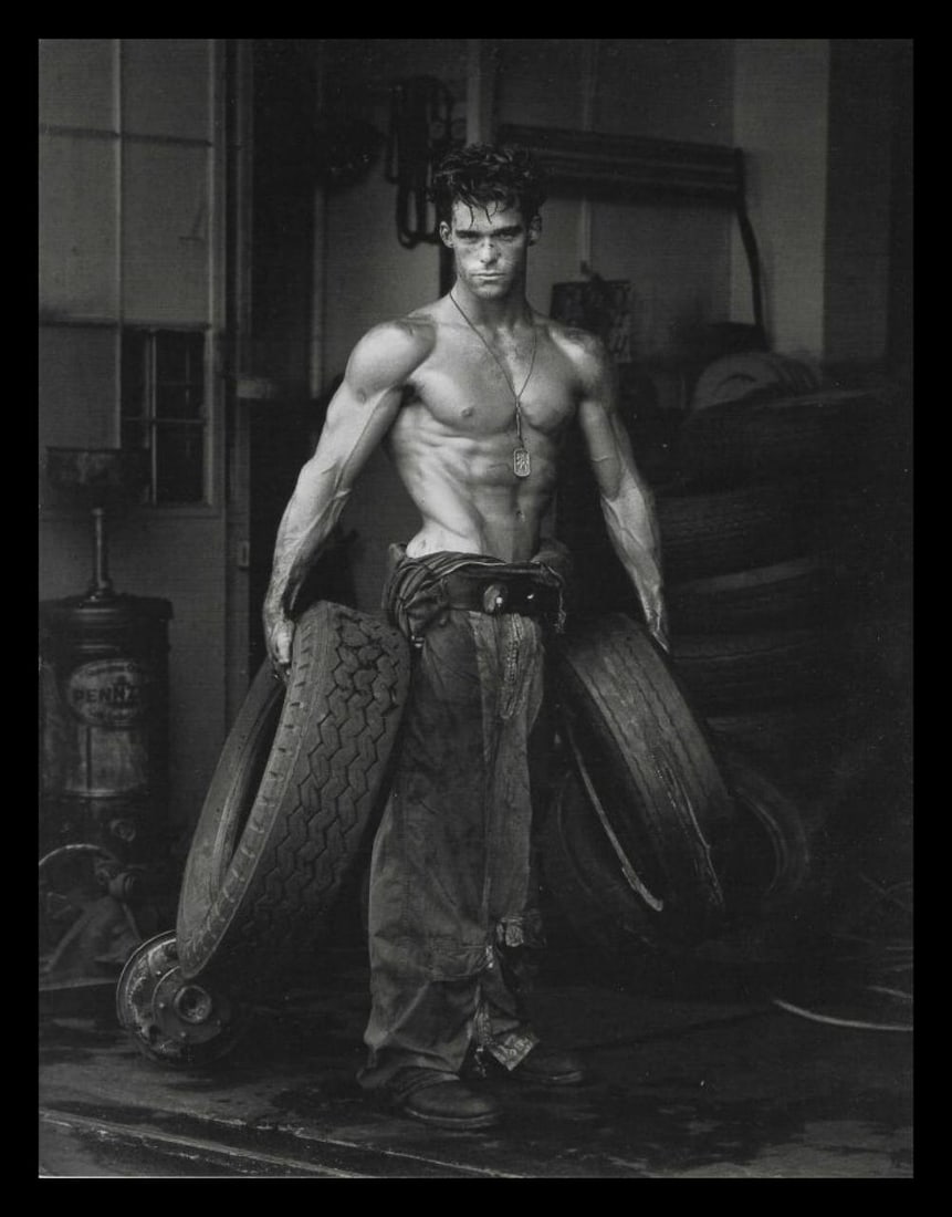 Herb Ritts Fred With Tires, 1984 (1 of 1)