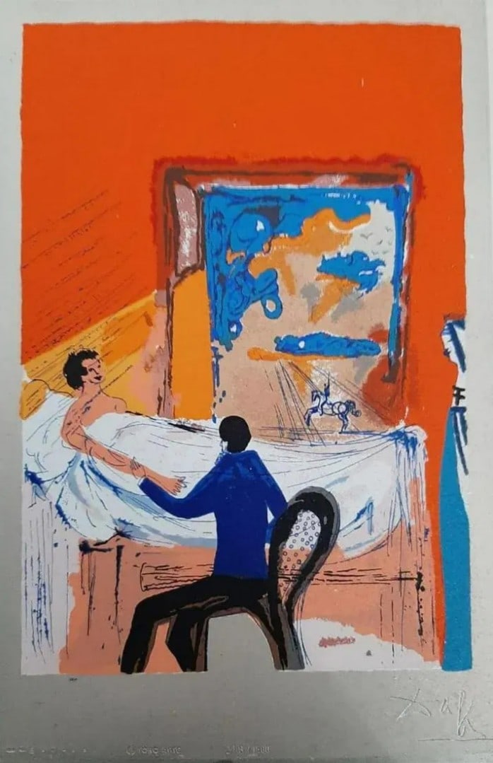 Salvador Dali, 'The Doctor', Signed Limited Edition Screen Print on Sterling Silver (1 of 2)