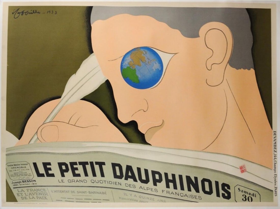 Original 2nd Edition Vintage Poster Le Petit Dauphinois (1 of 1)