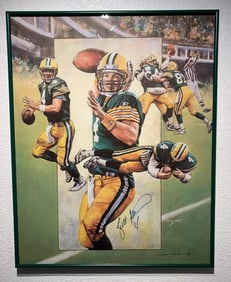 Brett Favre Authographed Limited Edition Lithograph by Doug West