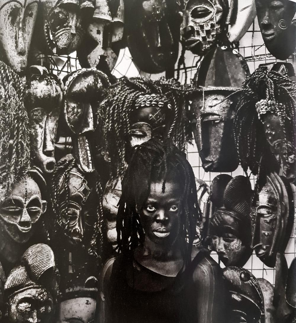 Zanele Muholi, Zonk'zizwe, Greenmarket Square, Cape Town, 2017: Photographer: Zanele Muholi was born in 1972. She is a South African photographer and filmmaker. Title: Zonk'zizwe, Greenmarket Square, Cape Town, 2017, 9.5 x 9.5 Date Of Negative: 2017 Type Of Print: