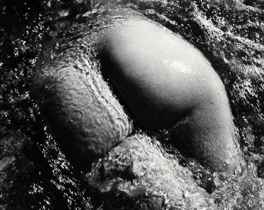 LUCIEN CLERGUE - Female Nude Woman Butt, 1960s: Photographer: Lucien Clergue (France, 1934 - 2014) - renowned French photographer with a diverse body of work, he is perhaps best known for his dynamic female nude studies in and around water which of