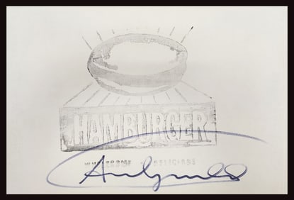 Andy Warhol, Hamburger, 1986 - Silkscreen, Unique work on paper