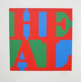 ROBERT INDIANA, HEAL - 2015, SIGNED & NUMBERED - ED. 20, SILKSCREEN