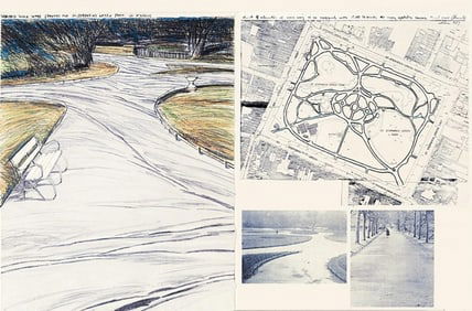 Christo And Jeanne-Claude, 'Wrapped Floors', Color Lithograph Collage, 1983