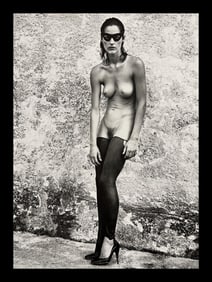 Helmut Newton, Masked Nude with Rubber Pantyhose, 1981