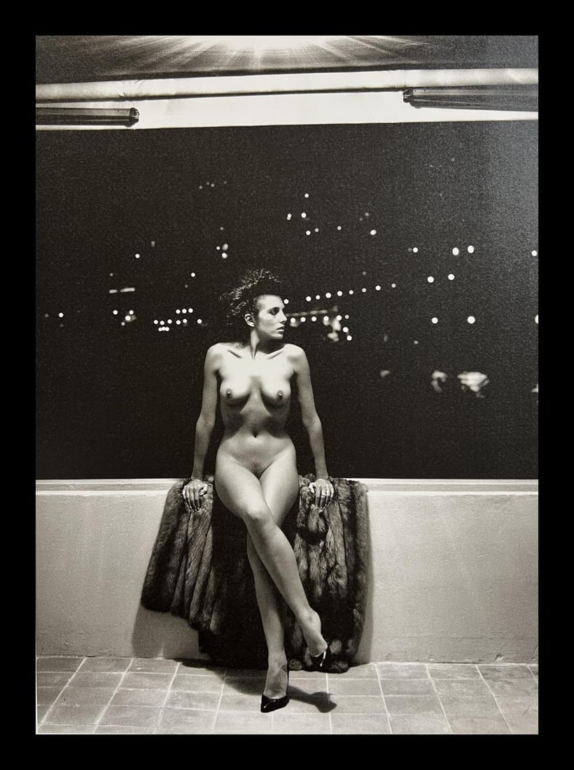 Helmut Newton, Night Nude II Nice 1981: Photographer: Helmut Newton (Germany, 1920 - 2004) - best known for his erotically charged highly stylized images, Helmut Newton was one of the most influential fashion photographers of all time. Titl