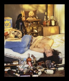 Terry O'neill, Alice Cooper reenacts the aftermath of a night of alcoholic excess, Beverly Hills,