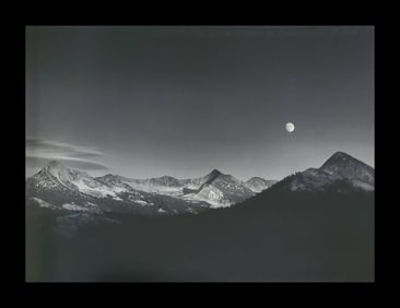 Ansel Adams, Autumn Moon, High Sierra from Glacier Point, Yosemite National Park, California, 1948