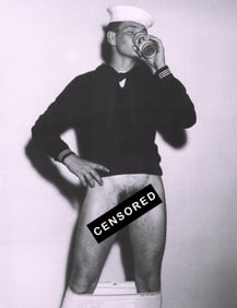 Bruce Bellas of Los Angeles, Nude Male Sailor, 1950s - 7.5"x9.5"