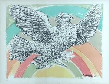 After Pablo Picasso, 'Arc En Ciel (Colombe Volant)', Signed & Numbered Lithograph, 1952