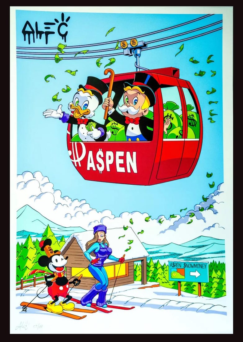Alec Monopoly, 'Aspen Snow Day', Signed Limited Edition Lithograph, 2024 (1 of 1)