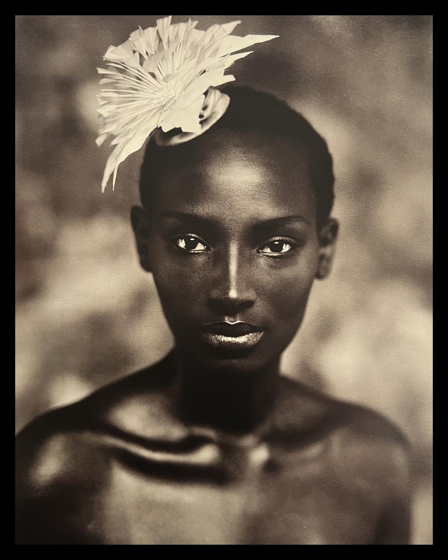 Marc Lagrange - Black Flower, 2009: Photographer: Marc Lagrange was a Belgian photographer known for his nude portraits of female figures. Lagrange created dream-like and fantastical narrative pictures populated by beautiful nudes that 