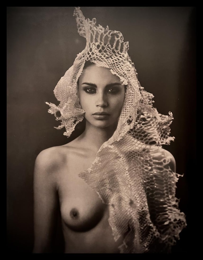 MARC LAGRANGE - Camouflage, 2009: Photographer: Marc Lagrange was a Belgian photographer known for his nude portraits of female figures. Lagrange created dream-like and fantastical narrative pictures populated by beautiful nudes that 