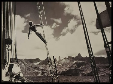 Adolphe Sylvain, Teva on the mast of schooner La Tamara Cover of the album Mareva, 1946