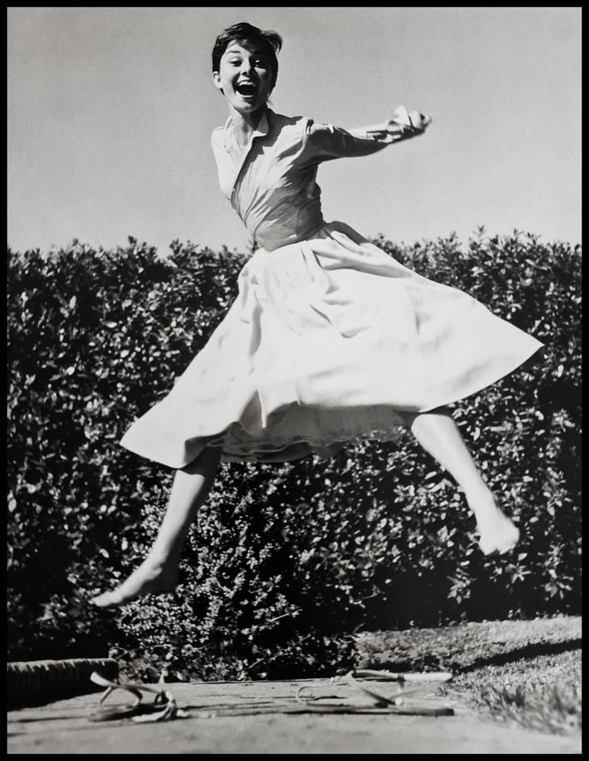Phillipe Halsman, Audrey Hepburn, 1955 - 1: Photographer: Philippe Halsman (Latvia born American, 1906 - 1979) - internationally renowned portrait and fashion photographer, one of the most important and influential photographers from the 1940's