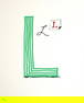 David Hockney, Letter L - Framed Lithograph
